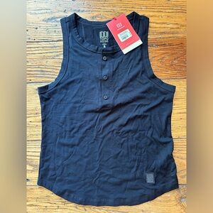 NWT Topo Designs women’s small merino wool tank top with back neck detailing.
